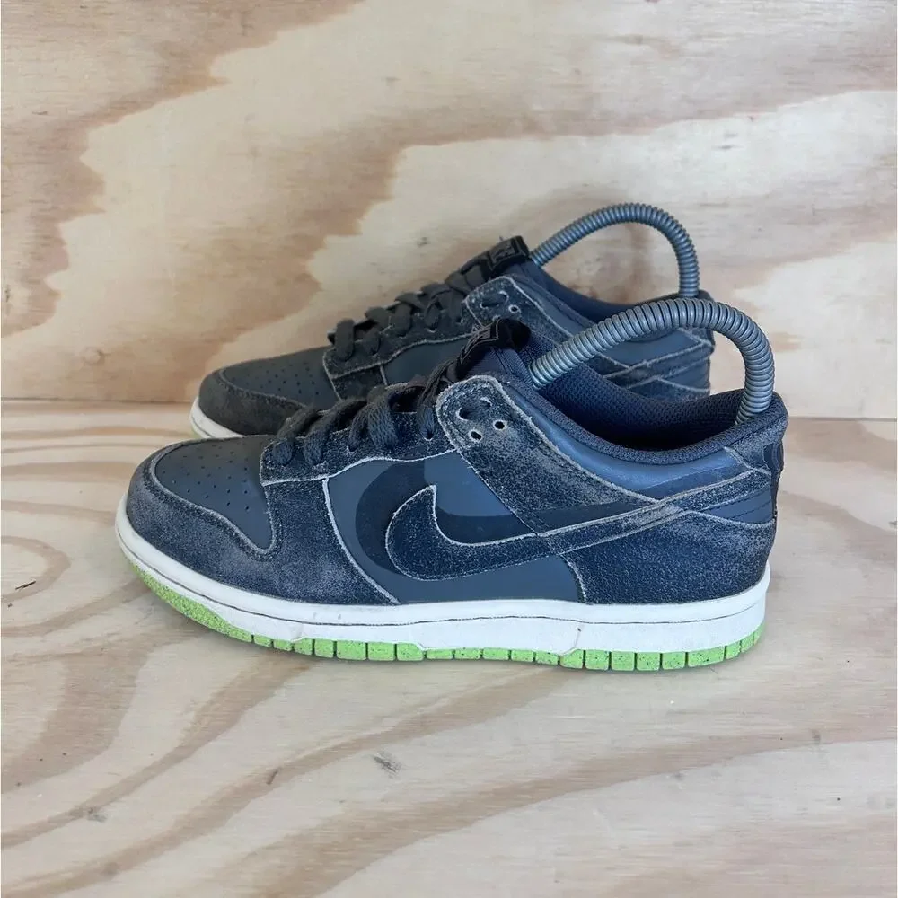 Nike - Dunk Low Halloween GS -Sneakers -Black/Green - Big Kids -4Y - DQ6215-001